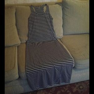 Black white long dress size m